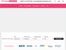 Tablet Screenshot of optimumlangues.com